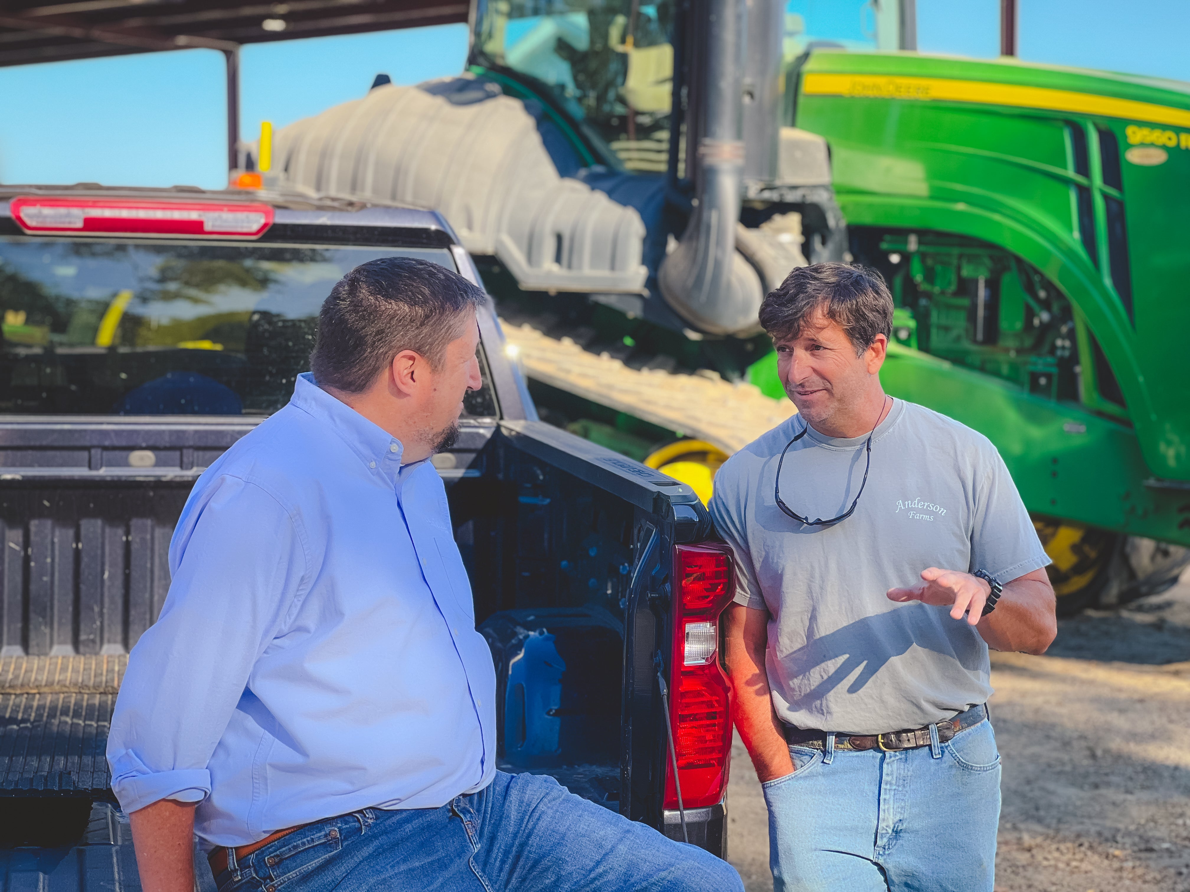 Farmers talking